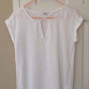Express White silk like shirt